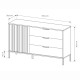 Комод с телескопическими направляющими Perfect Home Italy 1D3S/138 137,3x81,4x39,5 Дуб артизан/Антрацит (PFH-091096) - фото 5