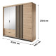 Шкаф распашной четырехдверный полукупе Perfect Home Italy 4D2S/220 220x210,4x60 Дуб артизан/Антрацит (PFH-091097) - фото 8