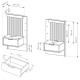 Тумбы прикроватные с телескопическими направляющими 2 шт Perfect Home Italy 1S/51 50,4x102x39,6 Дуб артизан/Антрацит (PFH-091098) - фото 9