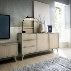 Комод Perfect Home Forest KSZ158 2-дверный з 3 ящиками 158х80х38 см Эвкалипт/пихта сканди (PFH-091476)