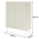 Комод высокий Perfect Home Muti 2D/98 123x98,6x39,8 Кашемир (PFH-091386) - фото 5
