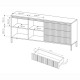 Комод з телескопічними напрямними Perfect Home Senso 2D3S/187 187,1x81,4x39,5 Чорний (PFH-091136) - фото 8
