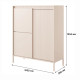 Комод высокий Perfect Home Senso 3D 123,4x103,5x39,5 Бежевый (PFH-091106) - фото 6