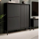 Комод высокий Perfect Home Senso 3D 123,4x103,5x39,5 Черный (PFH-091134) - фото 1