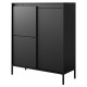Комод высокий Perfect Home Senso 3D 123,4x103,5x39,5 Черный (PFH-091134) - фото 3