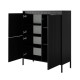 Комод высокий Perfect Home Senso 3D 123,4x103,5x39,5 Черный (PFH-091134) - фото 5