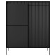 Комод высокий Perfect Home Senso 3D 123,4x103,5x39,5 Черный (PFH-091134) - фото 2