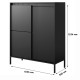 Комод высокий Perfect Home Senso 3D 123,4x103,5x39,5 Черный (PFH-091134) - фото 6