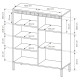 Комод высокий Perfect Home Senso 3D 123,4x103,5x39,5 Черный (PFH-091134) - фото 7
