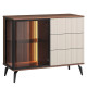 Комод с телескопическими направляющими и подсветкой Perfect Home Vici KSZ103 1D3S 103x80x39 Орех/Кашемир (PFH-091277) - фото 3