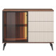 Комод с телескопическими направляющими и подсветкой Perfect Home Vici KSZ103 1D3S 103x80x39 Орех/Кашемир (PFH-091277) - фото 2