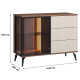 Комод с телескопическими направляющими и подсветкой Perfect Home Vici KSZ103 1D3S 103x80x39 Орех/Кашемир (PFH-091277) - фото 5