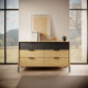 Комод с телескопическими направляющими Perfect Home Baltic 6S/138 137,3x81,4x39,5 Дуб балтийский/Черный (PFH-091377) - фото 1