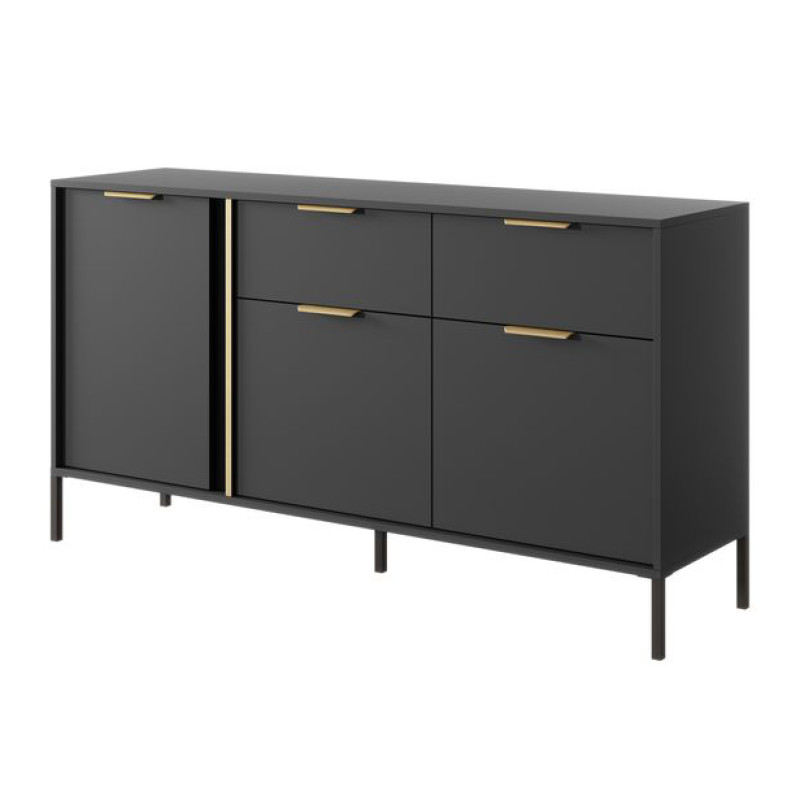 Комод з телескопічними напрямними Perfect Home Clars 3D2S/153 153,1x81,4x39,5 Антрацит (PFH-091021)