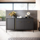 Комод з телескопічними напрямними Perfect Home Clars 3D2S/153 153,1x81,4x39,5 Антрацит (PFH-091021) - фото 1