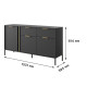 Комод з телескопічними напрямними Perfect Home Clars 3D2S/153 153,1x81,4x39,5 Антрацит (PFH-091021) - фото 6