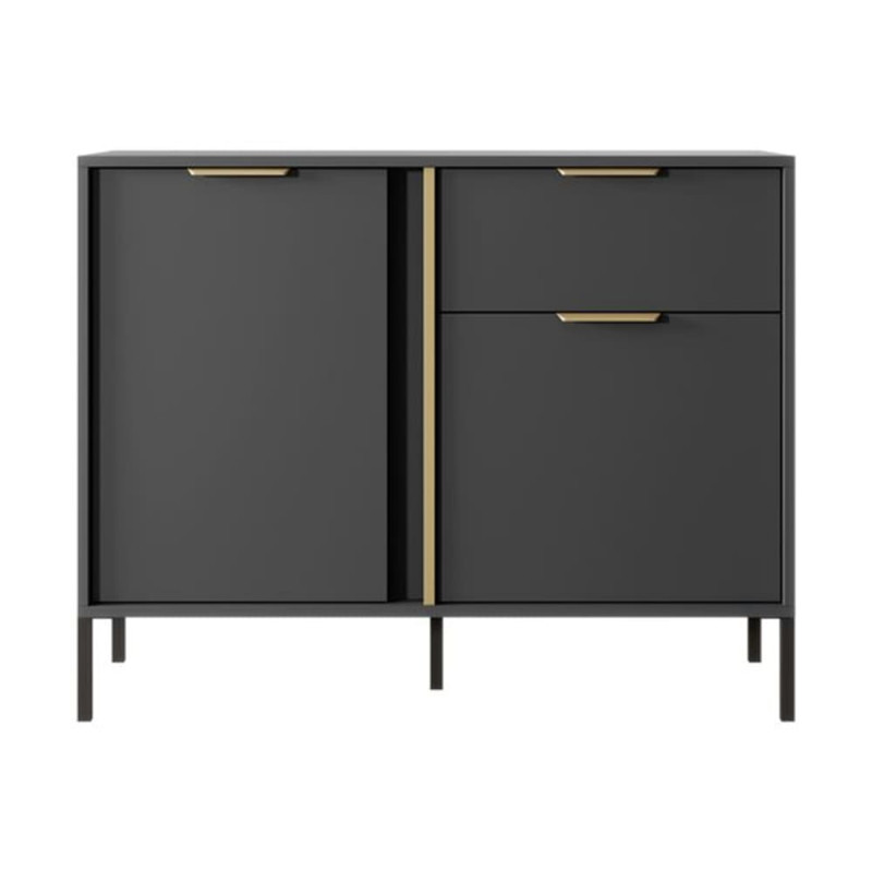 Комод с телескопическими направляющими Perfect Home Clars 2DS/104 103,3x81,4x39,5 Антрацит (PFH-091017)