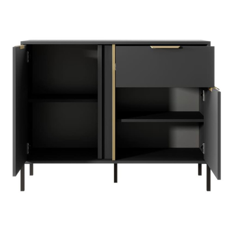 Комод с телескопическими направляющими Perfect Home Clars 2DS/104 103,3x81,4x39,5 Антрацит (PFH-091017)