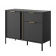 Комод с телескопическими направляющими Perfect Home Clars 2DS/104 103,3x81,4x39,5 Антрацит (PFH-091017) - фото 4