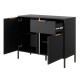 Комод с телескопическими направляющими Perfect Home Clars 2DS/104 103,3x81,4x39,5 Антрацит (PFH-091017) - фото 5