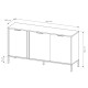 Комод Perfect Home Clars 3D/153 153,1x81,4x39,5 Антрацит (PFH-091018) - фото 5