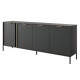 Комод Perfect Home Clars 4D/203 202,9x81,4x39,5 Антрацит (PFH-091019) - фото 4