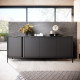 Комод Perfect Home Clars 4D/203 202,9x81,4x39,5 Антрацит (PFH-091019) - фото 1