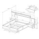 Двуспальная каркасная кровать с прикроватными тумбами Perfect Home Cube 160 264,4x218,2x102 Белый/Дуб крафт золотой (PFH-091046) - фото 5