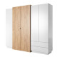 Шафа розпашна чотиридверна Perfect Home Cube 4D2S/230 230x198,8x51,6 Білий/Дуб крафт золотий (PFH-091047) - фото 2