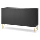 Комод Perfect Home Harmony K144 144х83х37 Чорний/Чорний мармур роял (PFH-091184) - фото 2