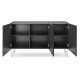 Комод Perfect Home Harmony K144 144х83х37 Чорний/Чорний мармур роял (PFH-091184) - фото 3