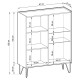 Комод с телескопическими направляющими Perfect Home Harmony KSZ97 97х83х37 Черный/Черный мрамор роял (PFH-091182) - фото 5