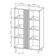 Вітрина низька у вітальню Perfect Home Kadis 2D1W/90 148,8х90,1х40 Дуб артизан/Антрацит (PFH-091168) - фото 6