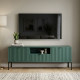 Тумба під телевізор Perfect Home Nova RTV154 154х56х39 2-дверний з 1 шухлядою і чорними ніжками Лабрадор (PFH-091499) - фото 1
