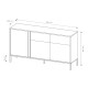 Комод з телескопічними напрямними Perfect Home Clars 3D2S/153 153,1x81,4x39,5 Антрацит (PFH-091021) - фото 7