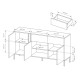 Комод з телескопічними напрямними Perfect Home Clars 3D2S/153 153,1x81,4x39,5 Антрацит (PFH-091021) - фото 8
