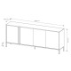 Комод Perfect Home Clars 4D/203 202,9x81,4x39,5 Антрацит (PFH-091019) - фото 6