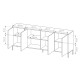 Комод Perfect Home Clars 4D/203 202,9x81,4x39,5 Антрацит (PFH-091019) - фото 7