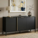 Комод Perfect Home Clars 3D/153 153,1x81,4x39,5 Антрацит (PFH-091018) - фото 1