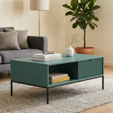 Журнальный стол Perfect Home Nova с 2 ящиками и черными ножками L104 104х46х68 см Лабрадор (PFH-091503)