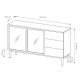 Комод с телескопическими направляющими Perfect Home Lumi 2D3S/181 181,3x61,6x39,3 Кашемир (PFH-091387) - фото 5