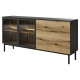 Комод с телескопическими направляющими Perfect Home Lang 2D3S/180 179,9x84,8x39,4 Черный/Дуб эвок (PFH-091142) - фото 2