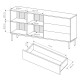 Комод с телескопическими направляющими Perfect Home Lang 2D3S/180 179,9x84,8x39,4 Черный/Дуб эвок (PFH-091142) - фото 7