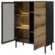 Вітрина низька у вітальню Perfect Home Lang 3D1W/100 125,4х100,1х39,4 Чорний/Дуб евок (PFH-091141) - фото 5