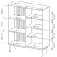 Вітрина низька у вітальню Perfect Home Lang 3D1W/100 125,4х100,1х39,4 Чорний/Дуб евок (PFH-091141) - фото 7