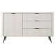 Комод с телескопическими направляющими Perfect Home Lante 1D3S/138 138,2x81,2x38 Бежевый (черные ножки) (PFH-091178) - фото 3