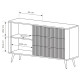 Комод с телескопическими направляющими Perfect Home Lante 1D3S/138 138,2x81,2x38 Черный (черные ножки) (PFH-091117) - фото 6