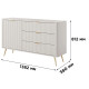 Комод с телескопическими направляющими Perfect Home Lante 1D3S/138 138,2x81,2x38 Бежевый (золотые ножки) (PFH-091116) - фото 9