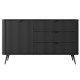 Комод с телескопическими направляющими Perfect Home Lante 1D3S/138 138,2x81,2x38 Черный (черные ножки) (PFH-091117) - фото 2
