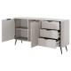Комод с телескопическими направляющими Perfect Home Lante 2D3S/163 163,2x81,2x38 Бежевый (черные ножки) (PFH-091177) - фото 5